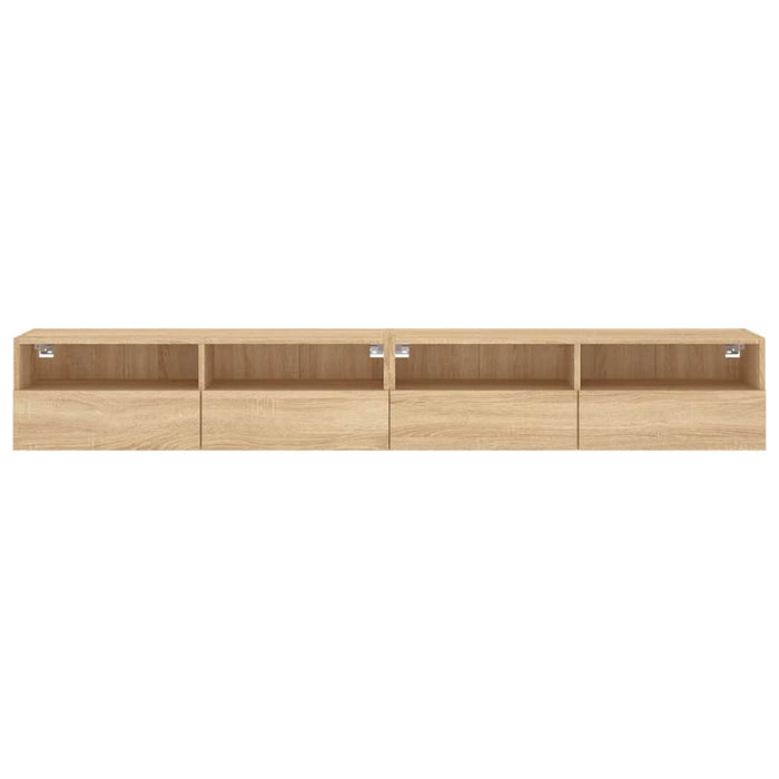 Dulapuri TV de perete 2 buc. stejar sonoma 100x30x30 cm lemn - WALTI WALTI