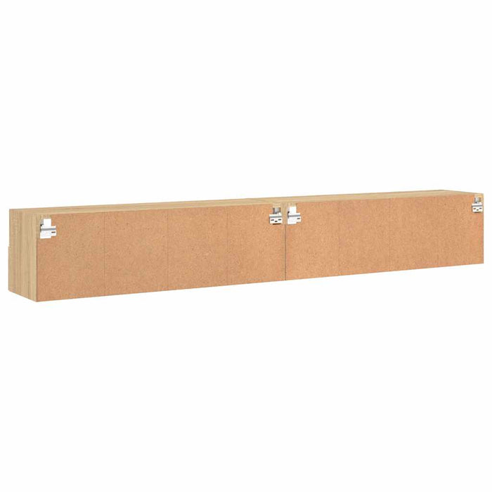 Dulapuri TV de perete 2 buc. stejar sonoma 100x30x30 cm lemn - WALTI WALTI