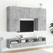 Comodă TV de perete, gri beton, 100x30x30 cm, lemn prelucrat - WALTI WALTI