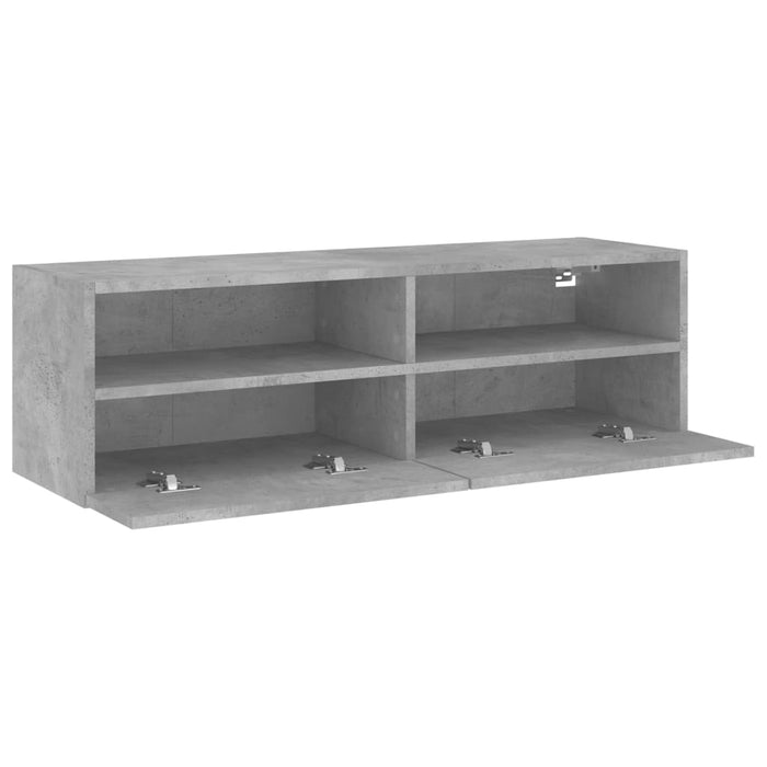 Comodă TV de perete, gri beton, 100x30x30 cm, lemn prelucrat - WALTI WALTI