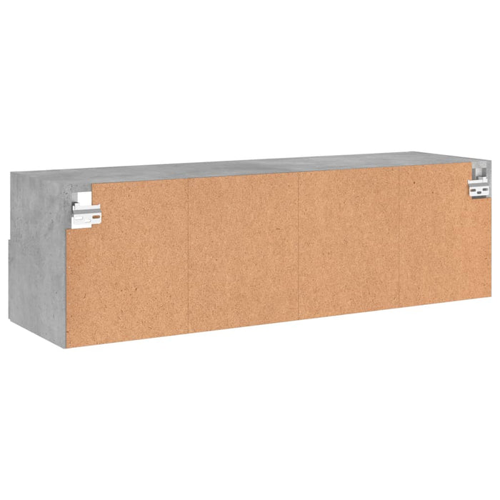 Comodă TV de perete, gri beton, 100x30x30 cm, lemn prelucrat - WALTI WALTI