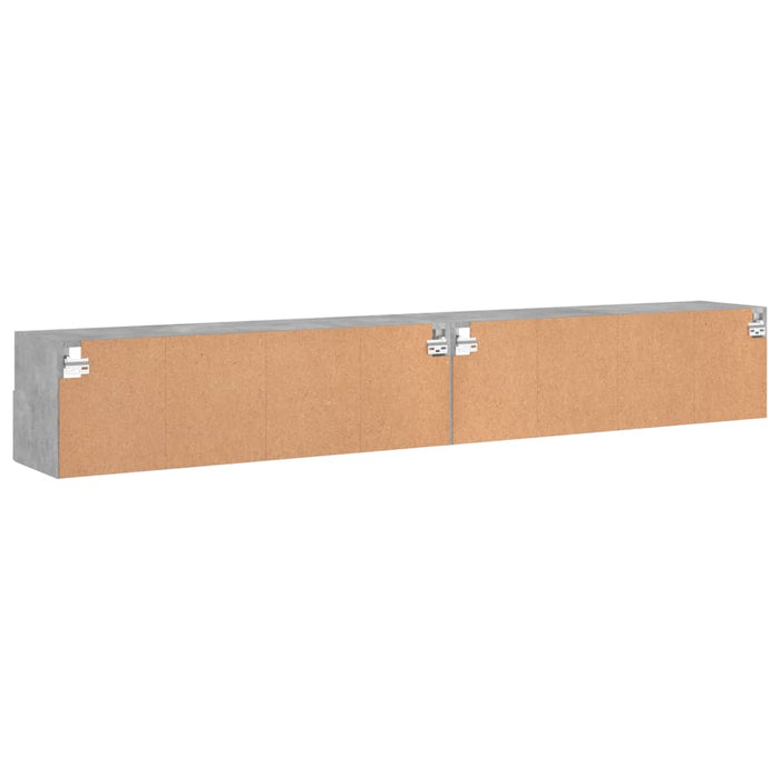Comode TV de perete, 2 buc., gri beton, 100x30x30 cm, lemn - WALTI WALTI