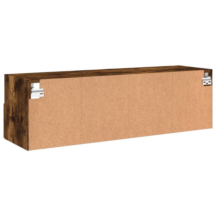 Comodă TV de perete, stejar fumuriu, 100x30x30cm,lemn prelucrat - WALTI WALTI