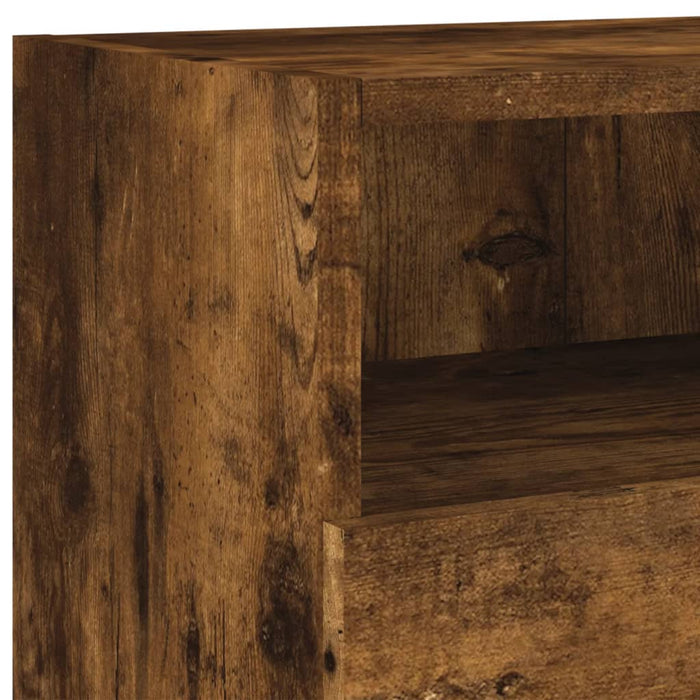 Comodă TV de perete, stejar fumuriu, 100x30x30cm,lemn prelucrat - WALTI WALTI