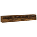 Dulapuri TV de perete 2 buc. stejar fumuriu 100x30x30 cm lemn - WALTI WALTI