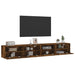 Dulapuri TV de perete 2 buc. stejar fumuriu 100x30x30 cm lemn - WALTI WALTI