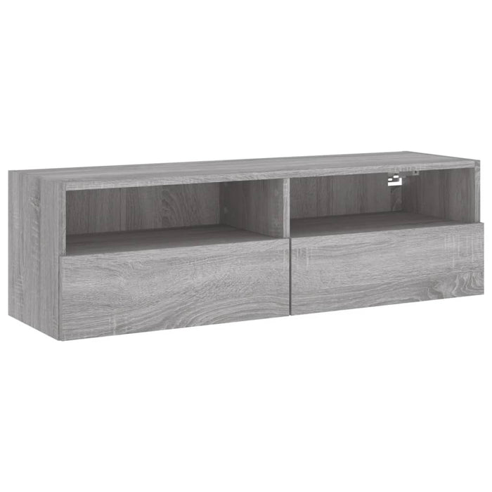 Comodă TV de perete, gri sonoma, 100x30x30 cm, lemn prelucrat - WALTI WALTI