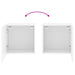 Comode TV de perete, 2 buc., alb, 40,5x30x40 cm, lemn prelucrat - WALTI WALTI