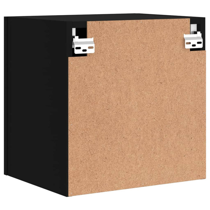 Comodă TV de perete, negru, 40,5x30x40 cm, lemn prelucrat WALTI