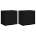 Comode TV de perete, 2 buc. negru, 40,5x30x40 cm lemn prelucrat - WALTI WALTI