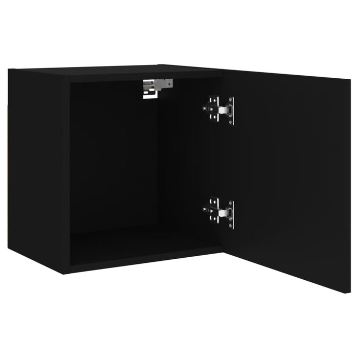 Comode TV de perete, 2 buc. negru, 40,5x30x40 cm lemn prelucrat - WALTI WALTI
