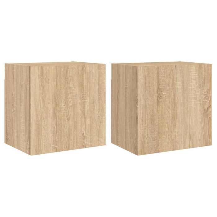 Comode TV de perete, 2 buc., stejar sonoma, 40,5x30x40 cm, lemn - WALTI WALTI