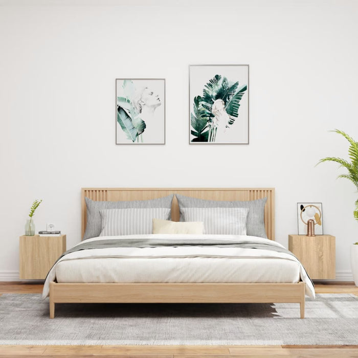 Comode TV de perete, 2 buc., stejar sonoma, 40,5x30x40 cm, lemn - WALTI WALTI