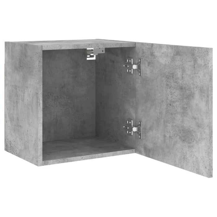 Comodă TV de perete, gri beton, 40,5x30x40 cm, lemn prelucrat - WALTI WALTI