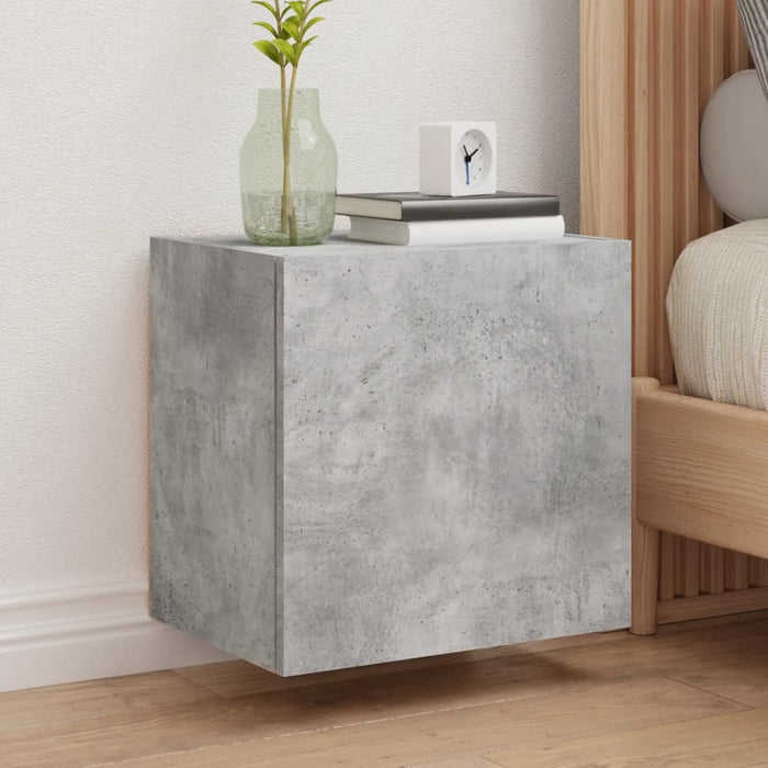 Comodă TV de perete, gri beton, 40,5x30x40 cm, lemn prelucrat - WALTI WALTI