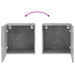 Comode TV de perete, 2 buc. gri beton, 40,5x30x40 cm, lemn - WALTI WALTI