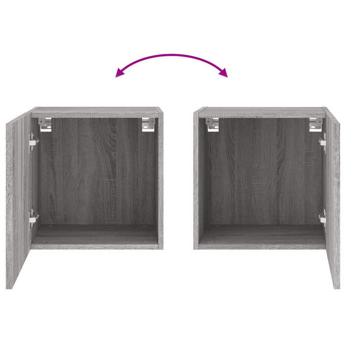 Comodă TV de perete, gri sonoma 40,5x30x40 cm lemn prelucrat - WALTI WALTI