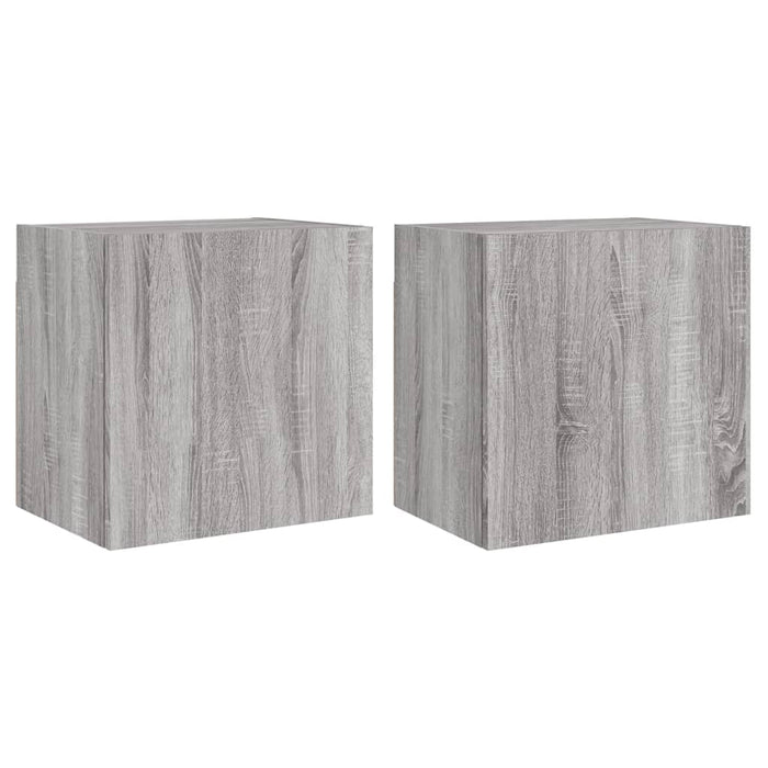 Comode TV de perete, 2 buc., gri sonoma, 40,5x30x40 cm, lemn - WALTI WALTI