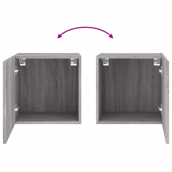 Comode TV de perete, 2 buc., gri sonoma, 40,5x30x40 cm, lemn - WALTI WALTI