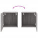 Comode TV de perete, 2 buc., gri sonoma, 40,5x30x40 cm, lemn - WALTI WALTI