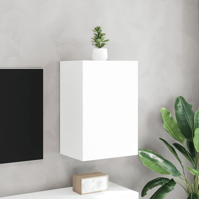 Comodă TV de perete, alb, 40,5x30x60 cm, lemn prelucrat WALTI