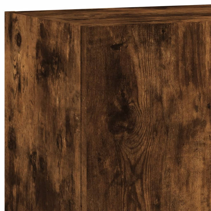 Comodă TV de perete stejar fumuriu 40,5x30x90 cm lemn prelucrat WALTI