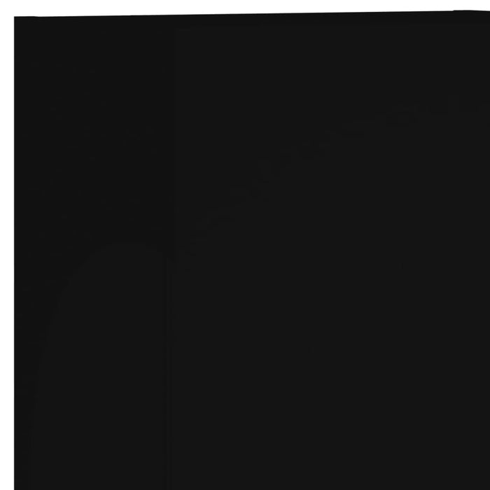 Comodă TV de perete, negru, 40,5x30x102 cm, lemn prelucrat WALTI