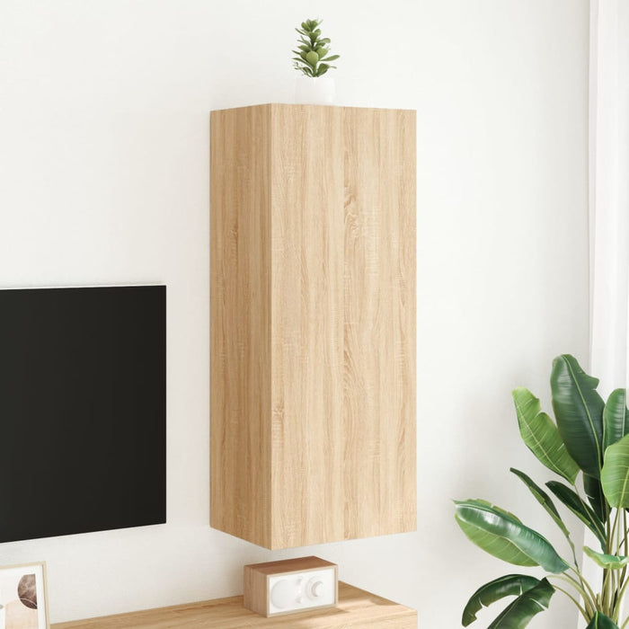 Comodă TV de perete stejar sonoma 40,5x30x102 cm lemn prelucrat - WALTI WALTI