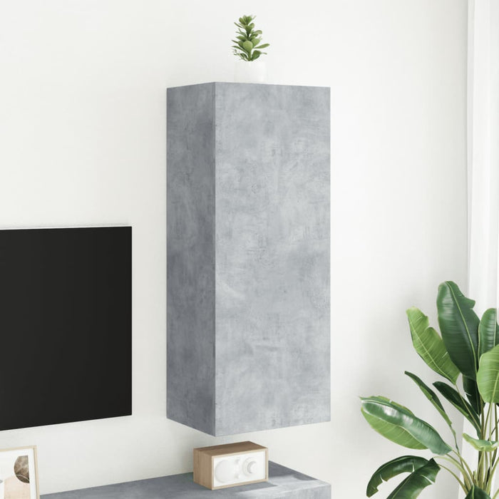Comodă TV de perete, gri beton, 40,5x30x102 cm, lemn prelucrat - WALTI WALTI