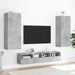 Comodă TV de perete, gri beton, 40,5x30x102 cm, lemn prelucrat - WALTI WALTI