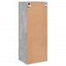 Comodă TV de perete, gri beton, 40,5x30x102 cm, lemn prelucrat - WALTI WALTI
