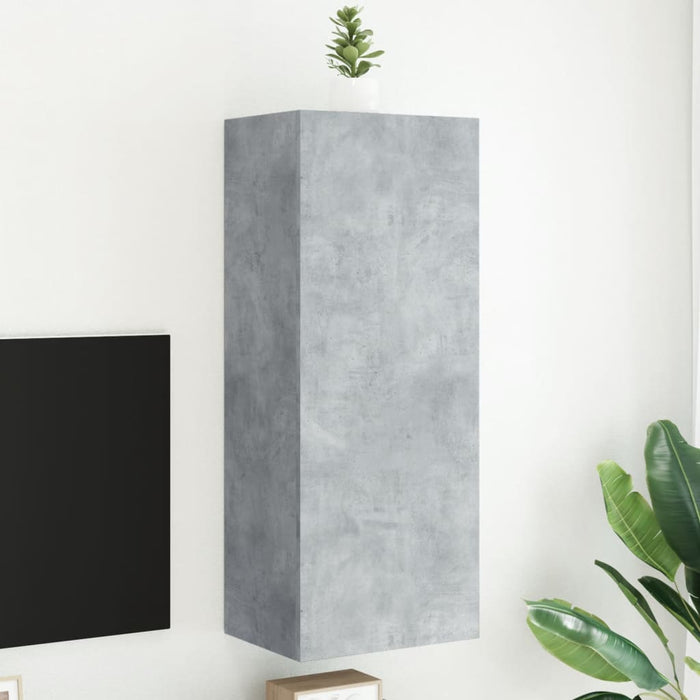 Comodă TV de perete, gri beton, 40,5x30x102 cm, lemn prelucrat - WALTI WALTI