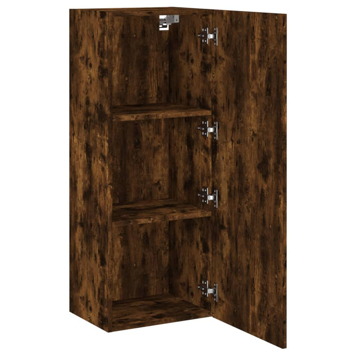Comodă TV de perete stejar fumuriu 40,5x30x102cm lemn prelucrat - WALTI WALTI