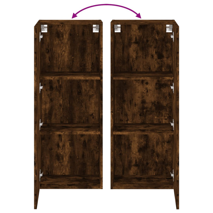 Comodă TV de perete stejar fumuriu 40,5x30x102cm lemn prelucrat - WALTI WALTI