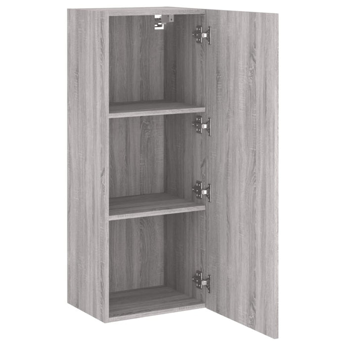 Comodă TV de perete, gri sonoma 40,5x30x102 cm lemn prelucrat - WALTI WALTI