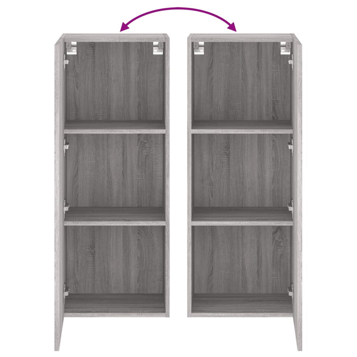 Comodă TV de perete, gri sonoma 40,5x30x102 cm lemn prelucrat - WALTI WALTI