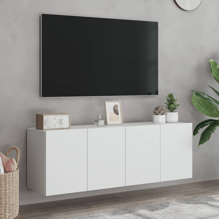 Comodă TV de perete, 2 buc. alb, 60x30x41 cm - WALTI WALTI