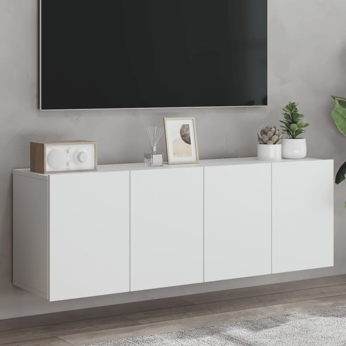 Comodă TV de perete, 2 buc. alb, 60x30x41 cm - WALTI WALTI
