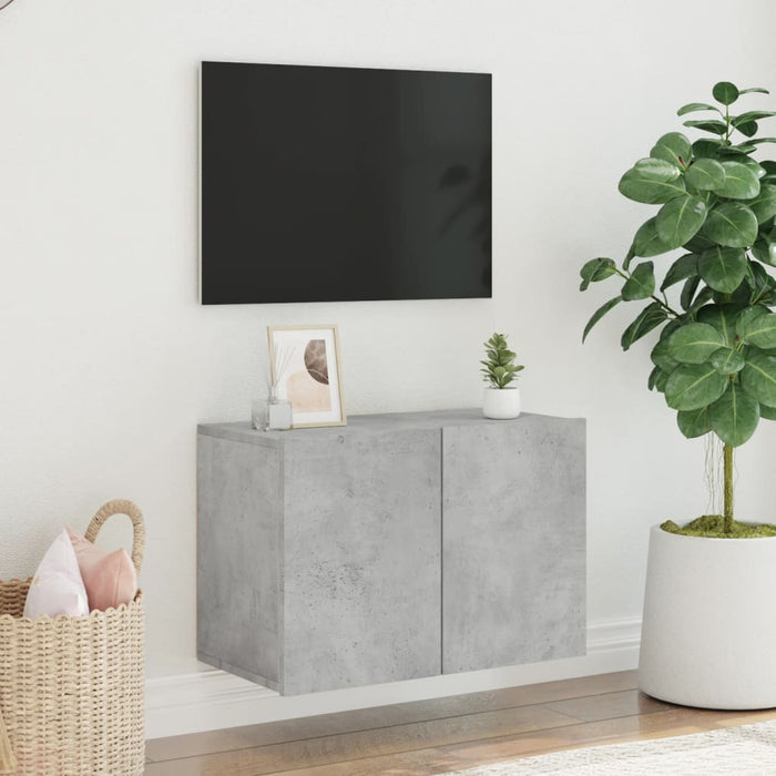 Comodă TV de perete, gri beton, 60x30x41 cm WALTI