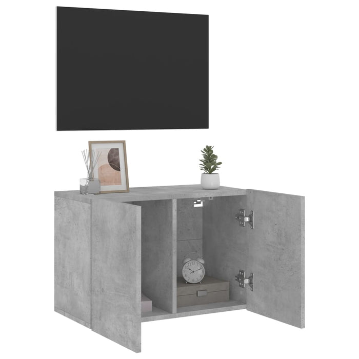 Comodă TV de perete, gri beton, 60x30x41 cm WALTI