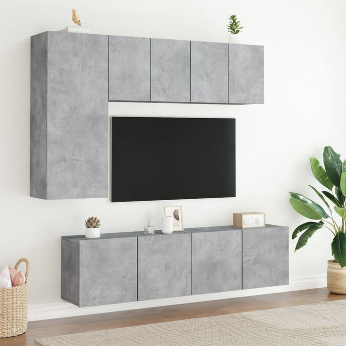 Comodă TV de perete, gri beton, 60x30x41 cm WALTI