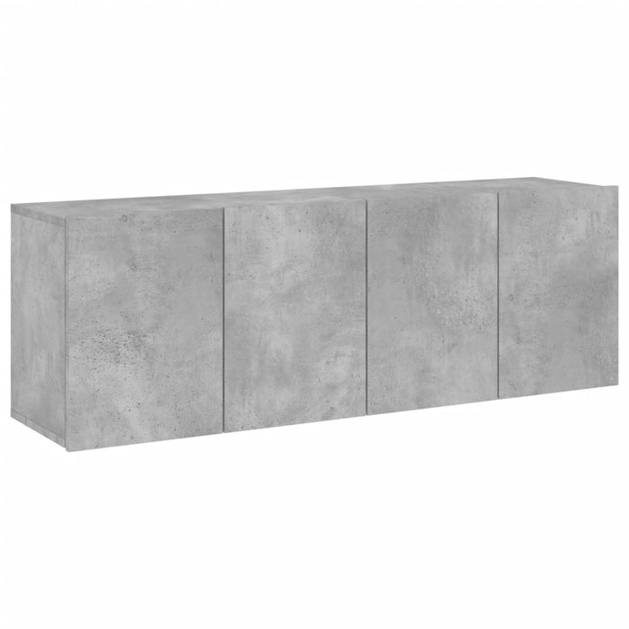 Comodă TV de perete, 2 buc. gri beton, 60x30x41 cm - WALTI WALTI