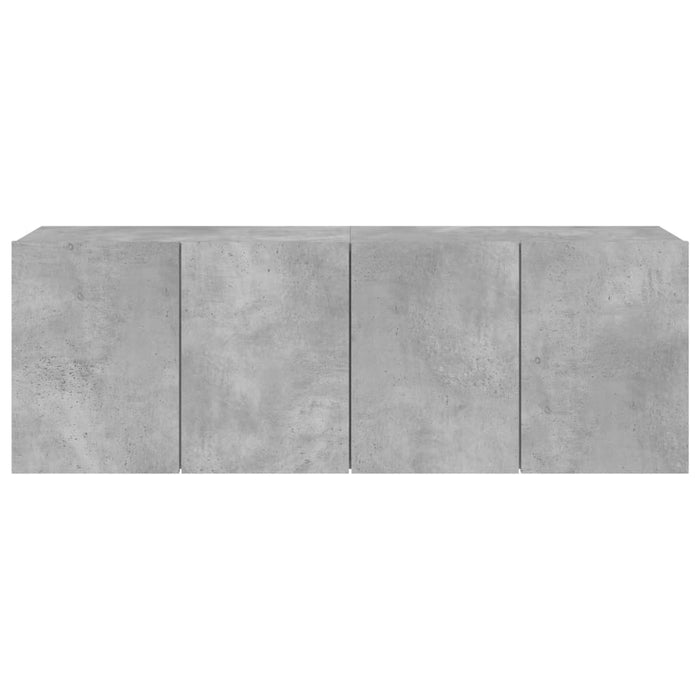 Comodă TV de perete, 2 buc. gri beton, 60x30x41 cm - WALTI WALTI