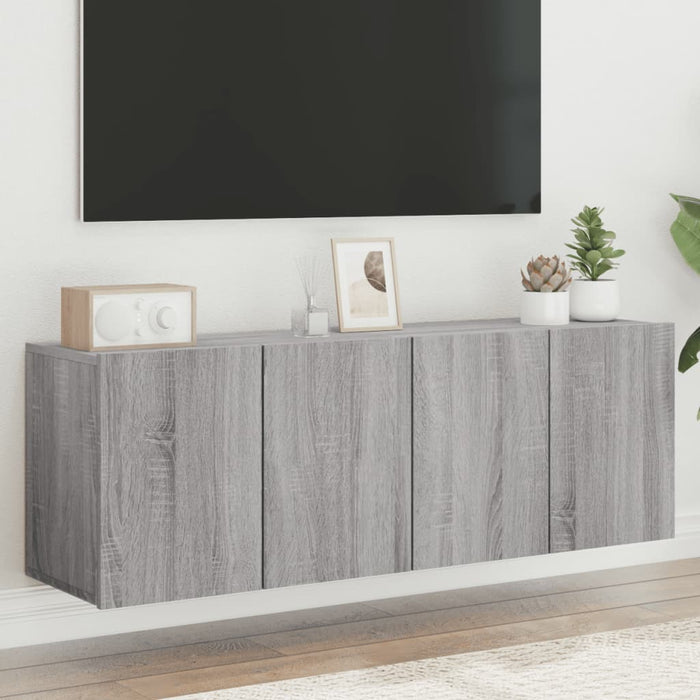 Comodă TV de perete, 2 buc. gri sonoma, 60x30x41 cm WALTI