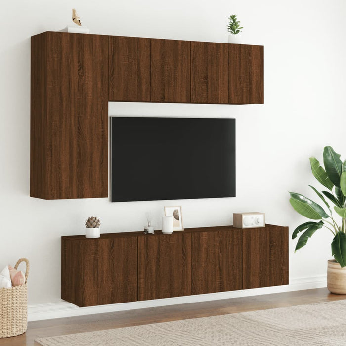 Comodă TV de perete, stejar maro, 60x30x41 cm - WALTI WALTI