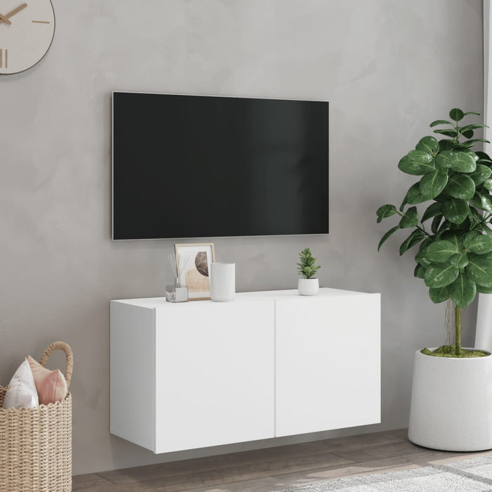 Comodă TV de perete, alb, 80x30x41 cm - WALTI WALTI