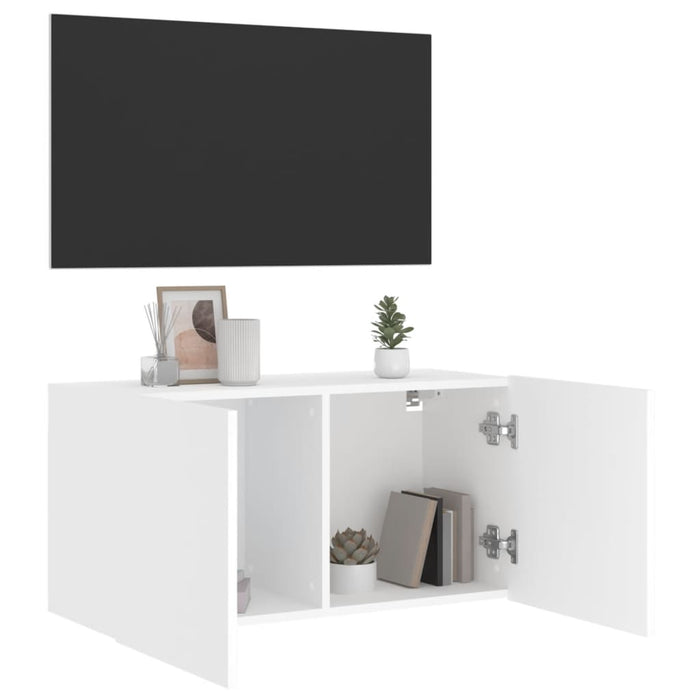 Comodă TV de perete, alb, 80x30x41 cm - WALTI WALTI