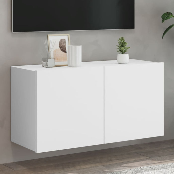 Comodă TV de perete, alb, 80x30x41 cm - WALTI WALTI