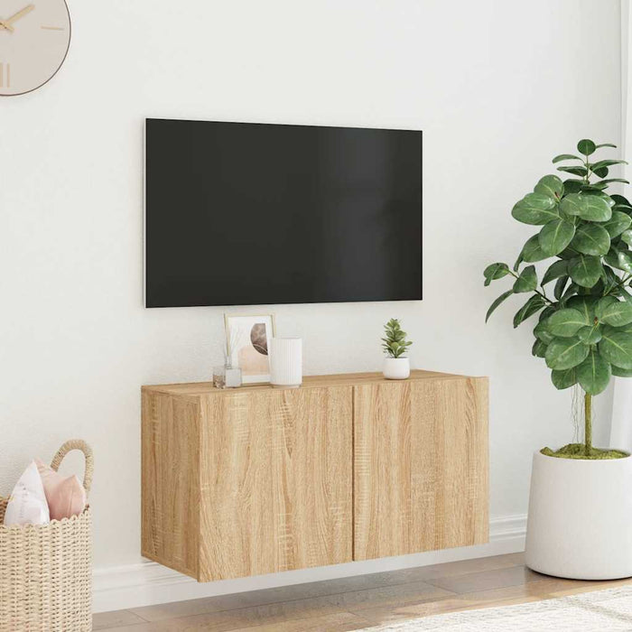 Comodă TV de perete, stejar sonoma, 80x30x41 cm - WALTI WALTI