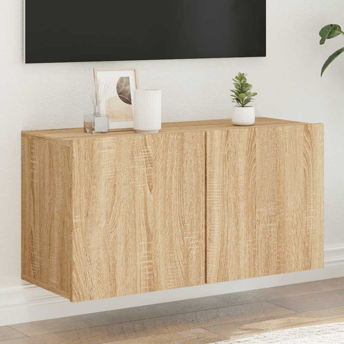 Comodă TV de perete, stejar sonoma, 80x30x41 cm - WALTI WALTI